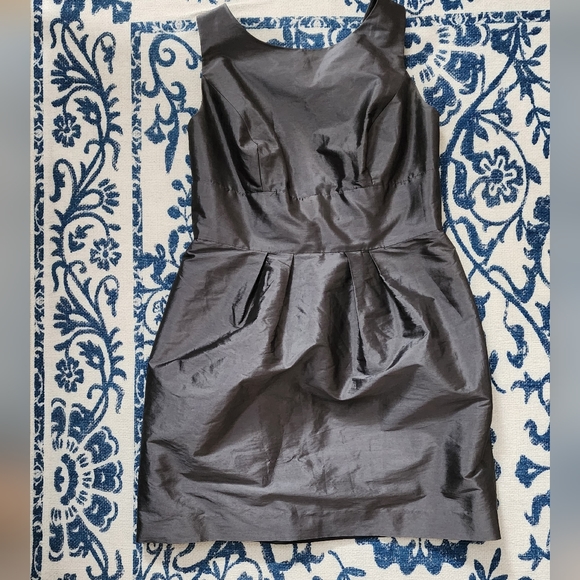 Alfred Sung Gray Low Bow Back Cocktail Dress - Picture 1 of 7